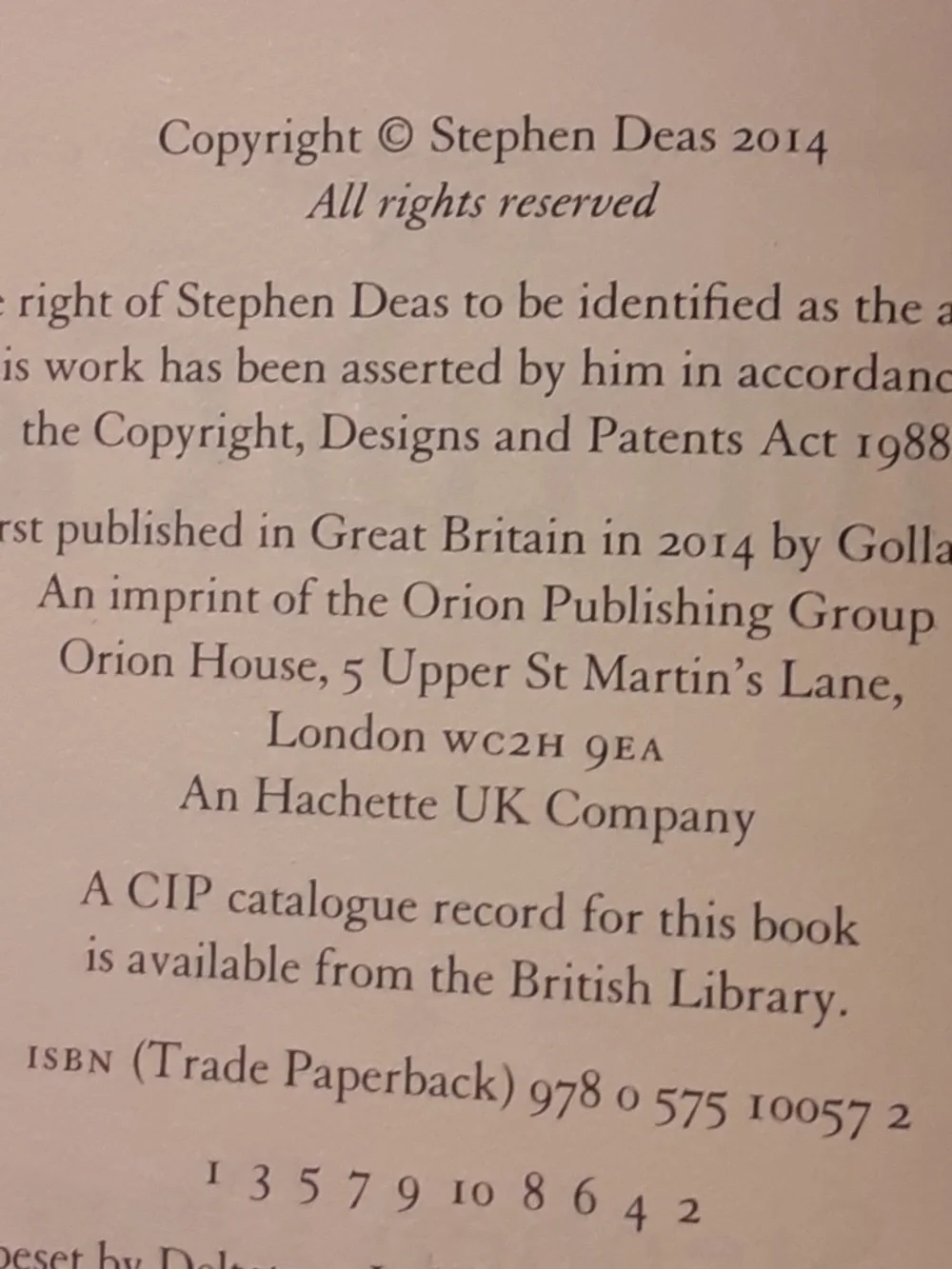 Stephen Deas The Spirited Gods Paperback Book